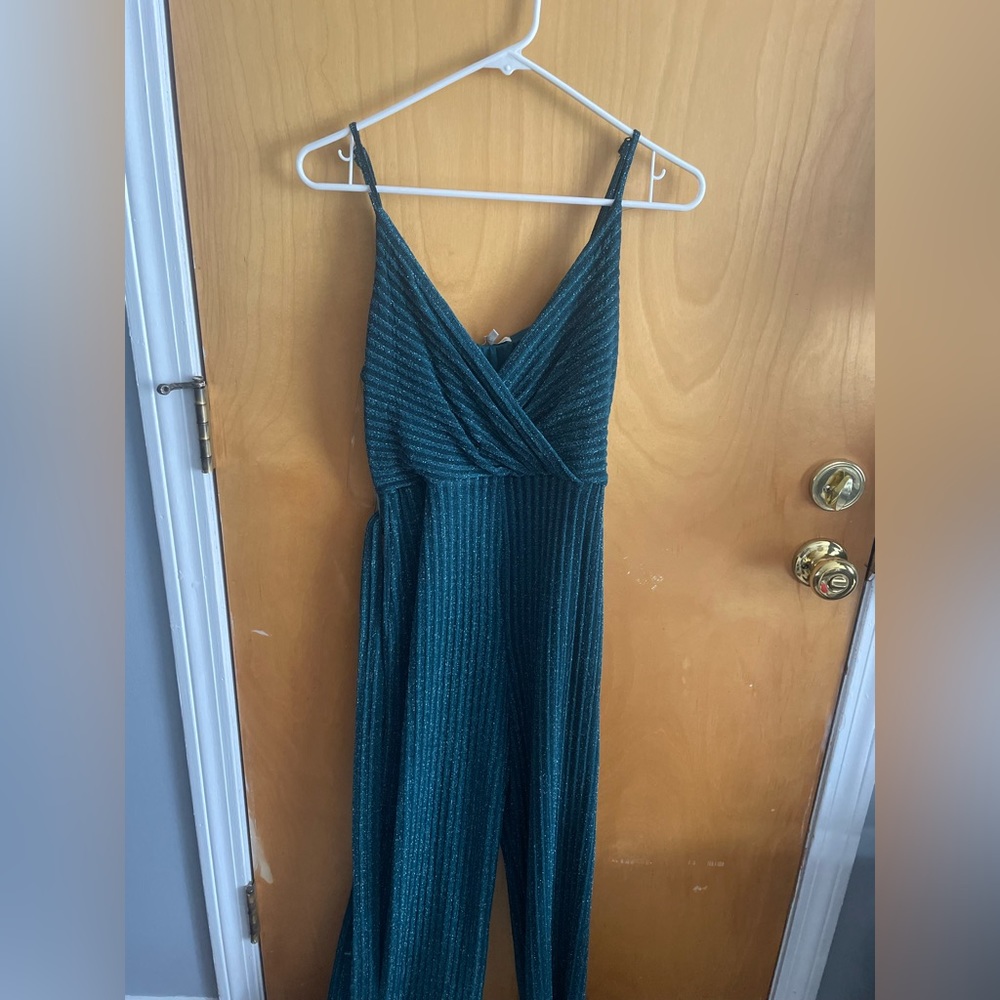 Green shimmer jumpsuit